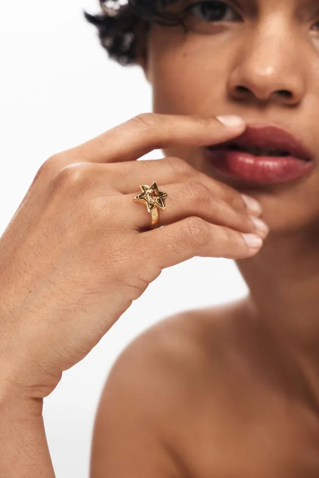 Women Jewellery Desigual Ring With Zalio Star Center