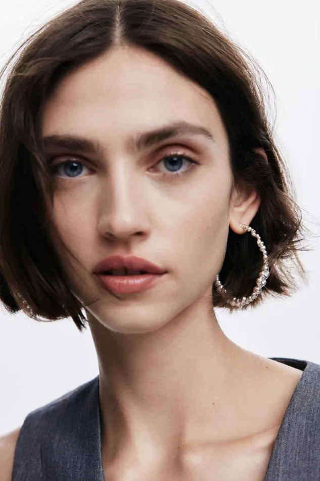 Women Jewellery Desigual Zalio Silverplated Heart Hoop Earrings