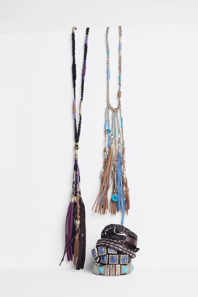 Women Jewelry Johnny Was MIXED TASSEL PENDANT NECKLACE Purple Taupe Women Jewelry Johnny Was MIXED TASSEL PENDANT NECKLACE Purple Taupe