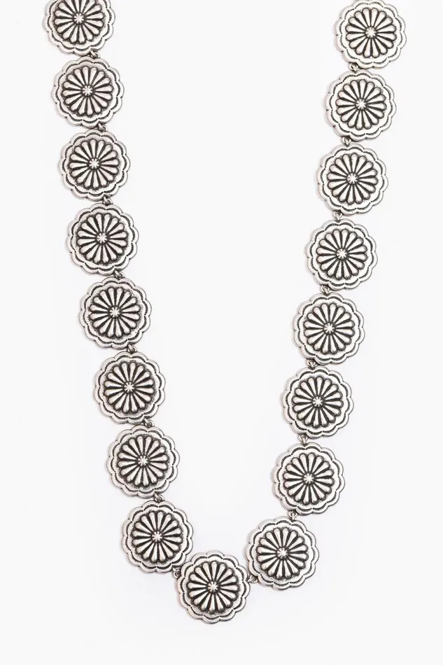 Women Jewelry Johnny Was RIVER RANCH CONCHO NECKLACE Silver