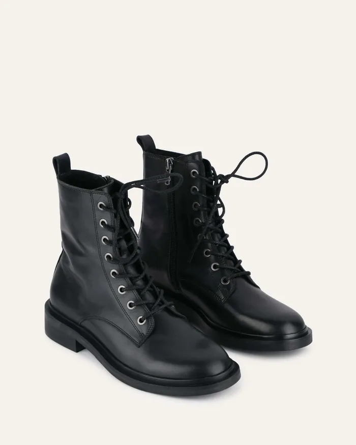 Women jomercer Darwin flat ankle boots black leather ANKLE BOOTS Women jomercer Darwin flat ankle boots black leather ANKLE BOOTS