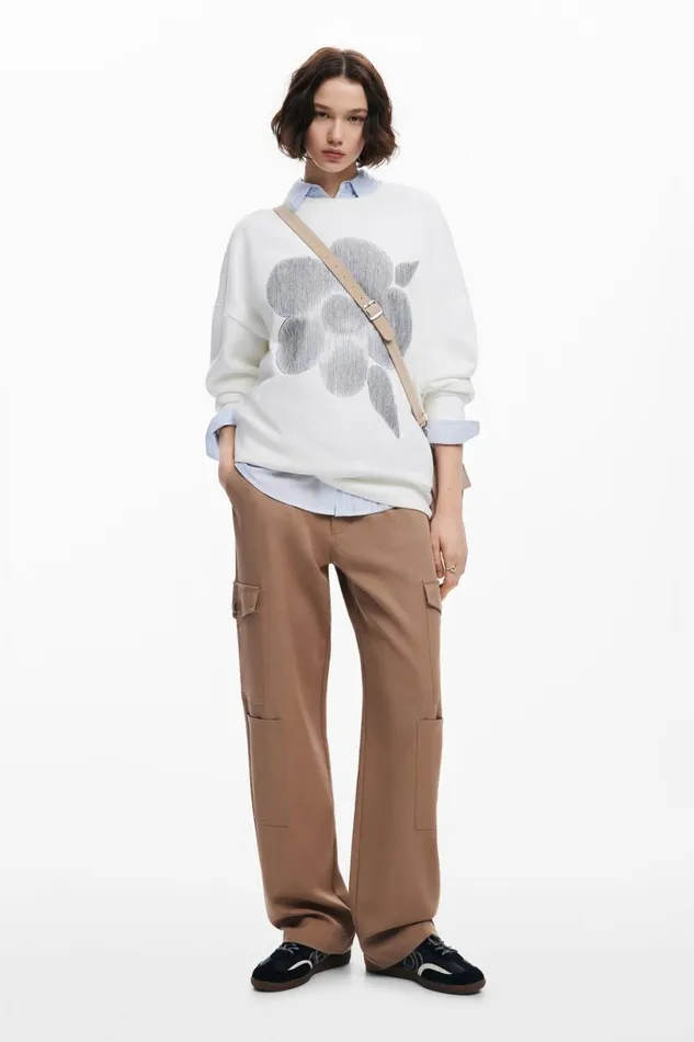 Women Jumpers Desigual Floral Print Sweatshirt