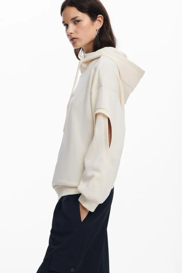 Women Jumpers Desigual Oversized Sweatshirt With Sleeve Slits