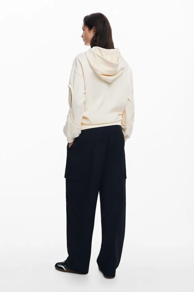 Women Jumpers Desigual Oversized Sweatshirt With Sleeve Slits