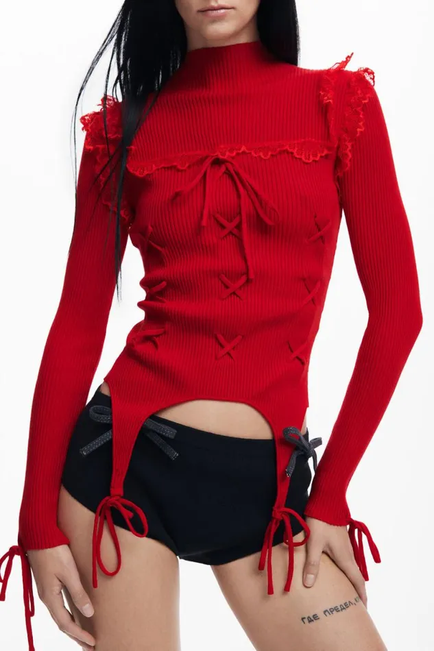 Women Jumpers Desigual Queen Sweater Mara Escot