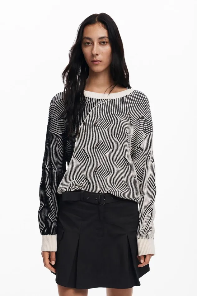 Women Jumpers Desigual Ribbed Sweater