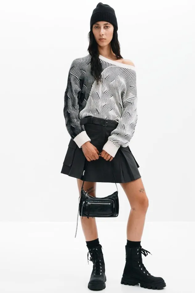 Women Jumpers Desigual Ribbed Sweater