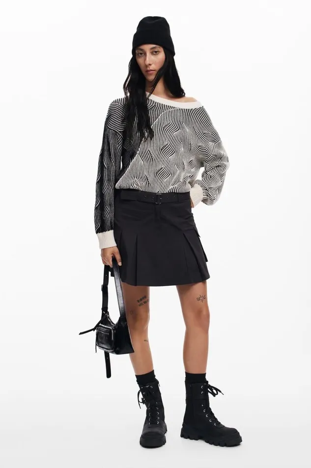 Women Jumpers Desigual Ribbed Sweater
