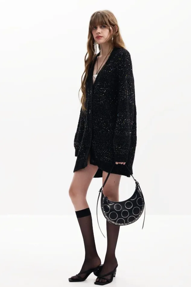 Women Jumpers Desigual Vneck Knit Jacket