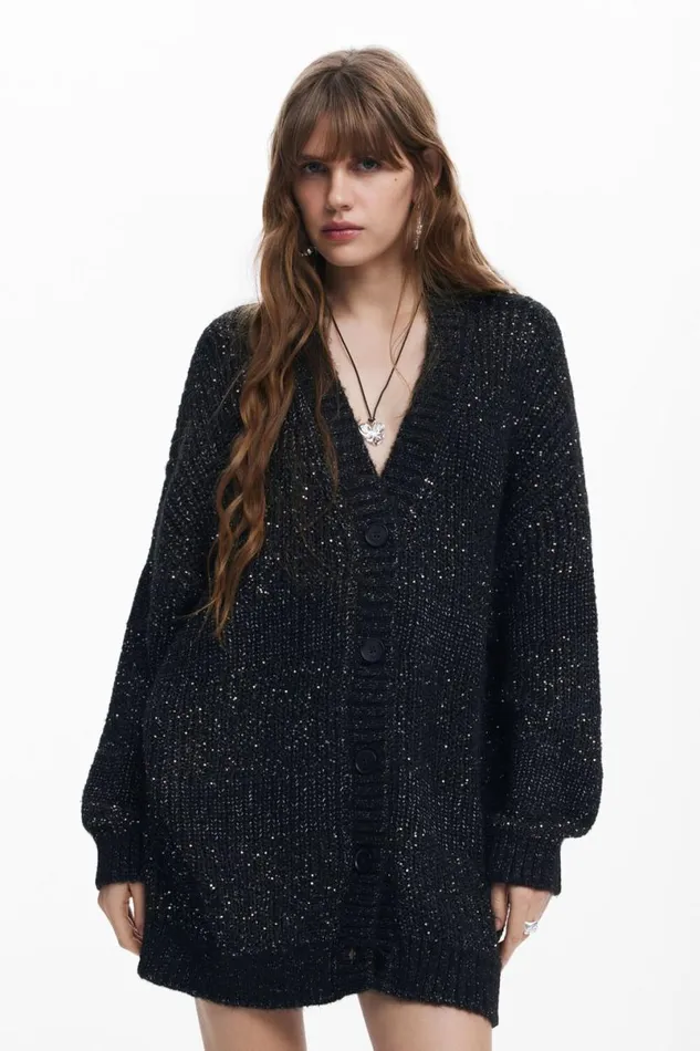 Women Jumpers Desigual Vneck Knit Jacket
