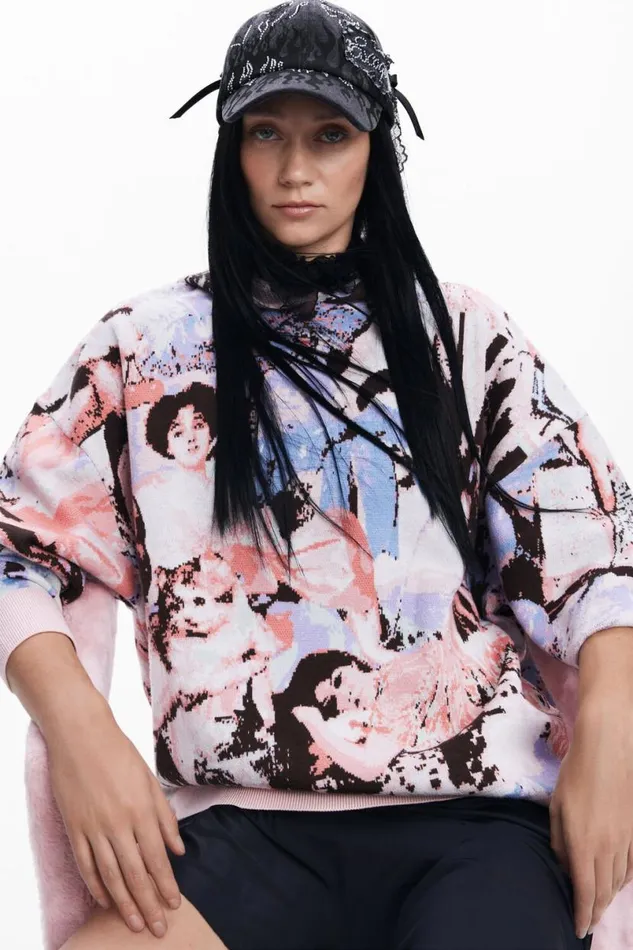 Women Jumpers Desigual Victorian Sweatshirt Mara Escot
