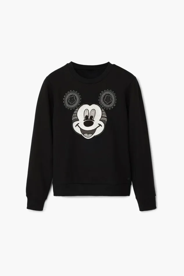 WomenKids Jumpers Desigual Mickey Mouse Face Sweatshirt