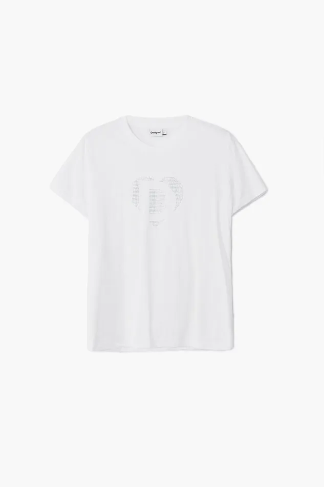 WomenKids Tshirts Desigual Tshirt With Strass Logo