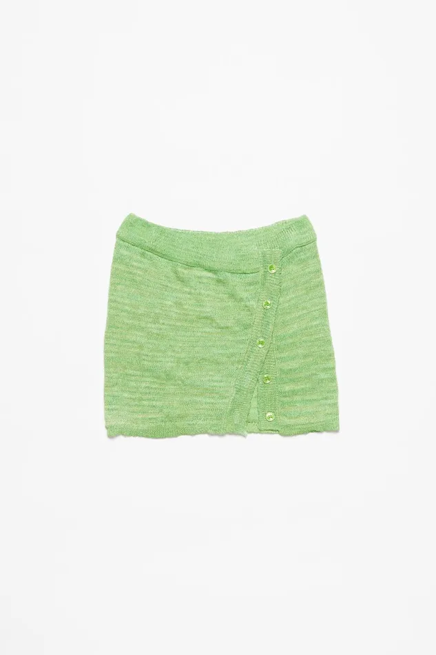 Women Knit Mini Skirt Bright Green Acne Studios Skirts