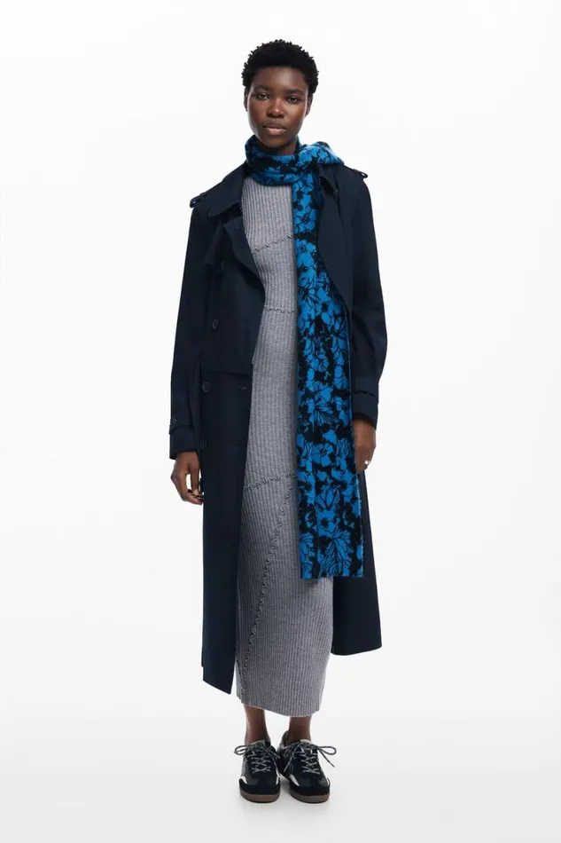 Women Knitwear Desigual Floral Scarf