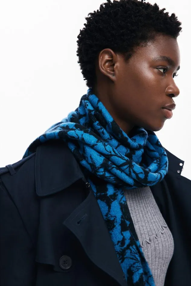 Women Knitwear Desigual Floral Scarf