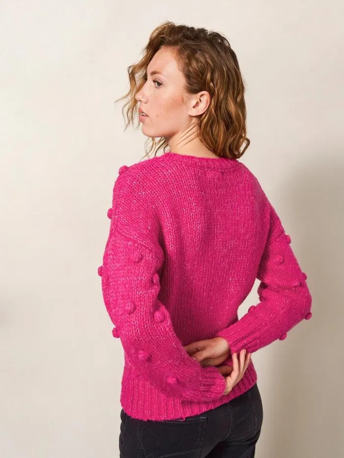Women KNITWEAR White Stuff BOBBLE JUMPER Bright Pink Women KNITWEAR White Stuff BOBBLE JUMPER Bright Pink