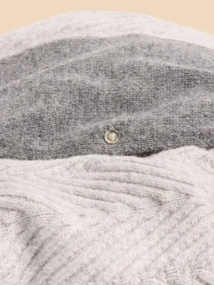 Women KNITWEAR White Stuff Florence Knitted Poncho Grey Marl Women KNITWEAR White Stuff Florence Knitted Poncho Grey Marl