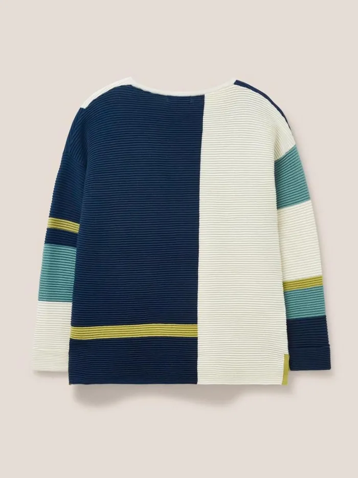 Women KNITWEAR White Stuff JANA JUMPER Teal Multi