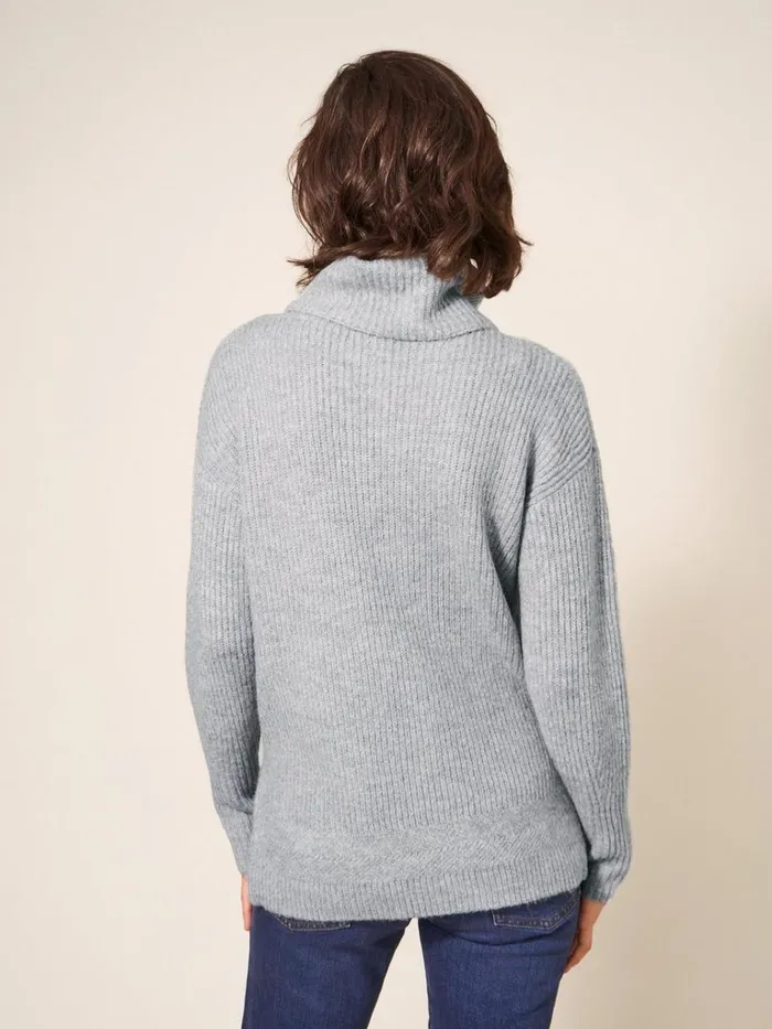 Women KNITWEAR White Stuff LOVELY RIB JUMPER Light Grey Women KNITWEAR White Stuff LOVELY RIB JUMPER Light Grey
