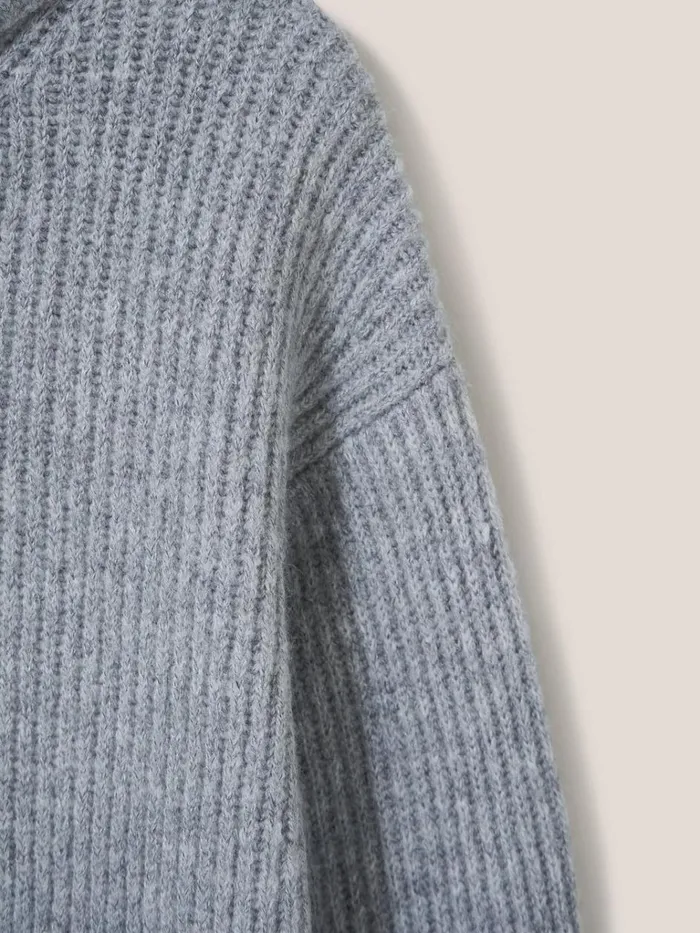 Women KNITWEAR White Stuff LOVELY RIB JUMPER Light Grey Women KNITWEAR White Stuff LOVELY RIB JUMPER Light Grey