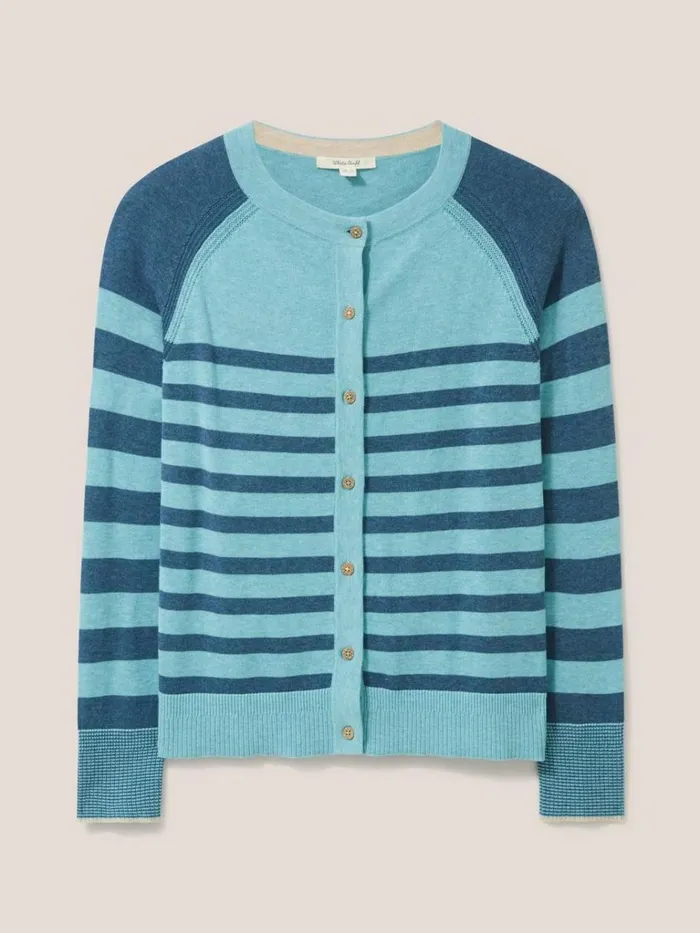Women KNITWEAR White Stuff LULU CARDI Blue Multi Women KNITWEAR White Stuff LULU CARDI Blue Multi