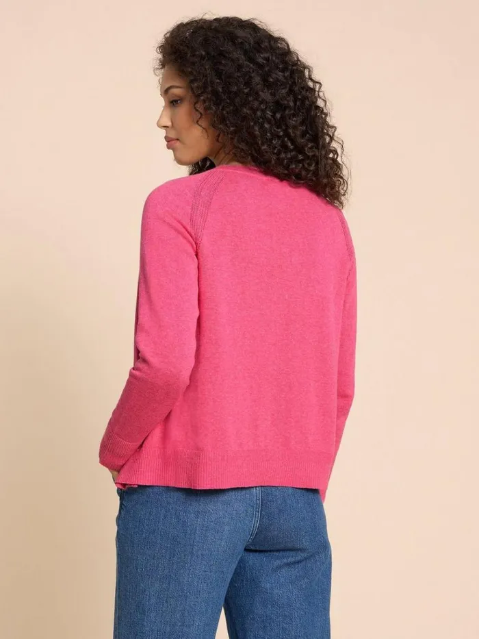 Women KNITWEAR White Stuff LULU KNIT CARDI Mid Pink Women KNITWEAR White Stuff LULU KNIT CARDI Mid Pink