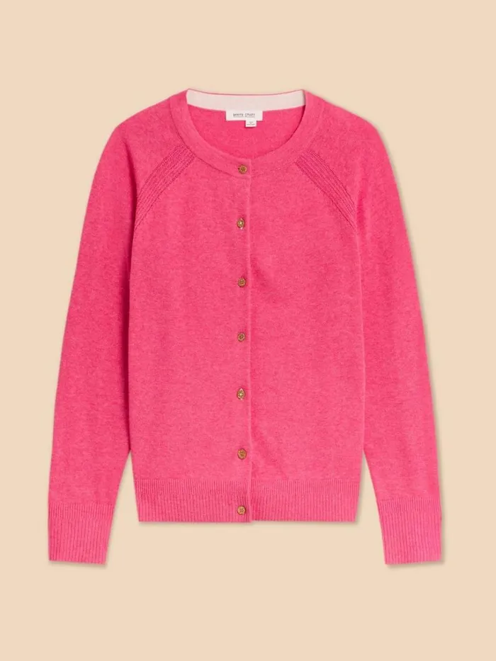 Women KNITWEAR White Stuff LULU KNIT CARDI Mid Pink Women KNITWEAR White Stuff LULU KNIT CARDI Mid Pink