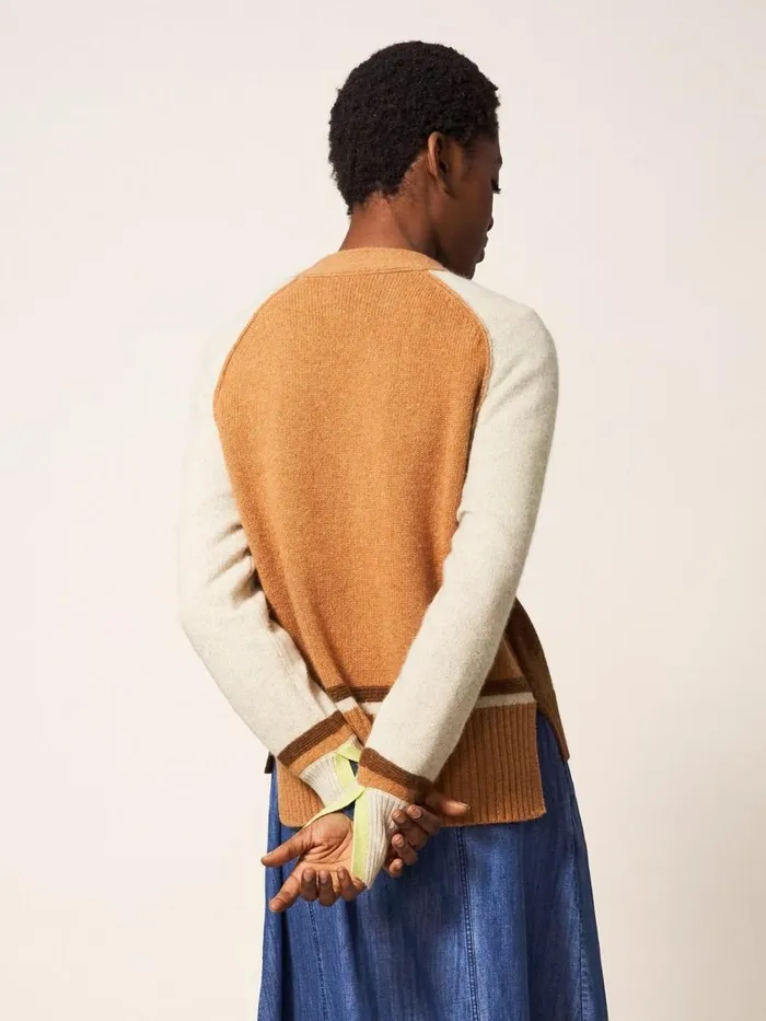 Women KNITWEAR White Stuff MARINA CARDI Brown Multi Women KNITWEAR White Stuff MARINA CARDI Brown Multi