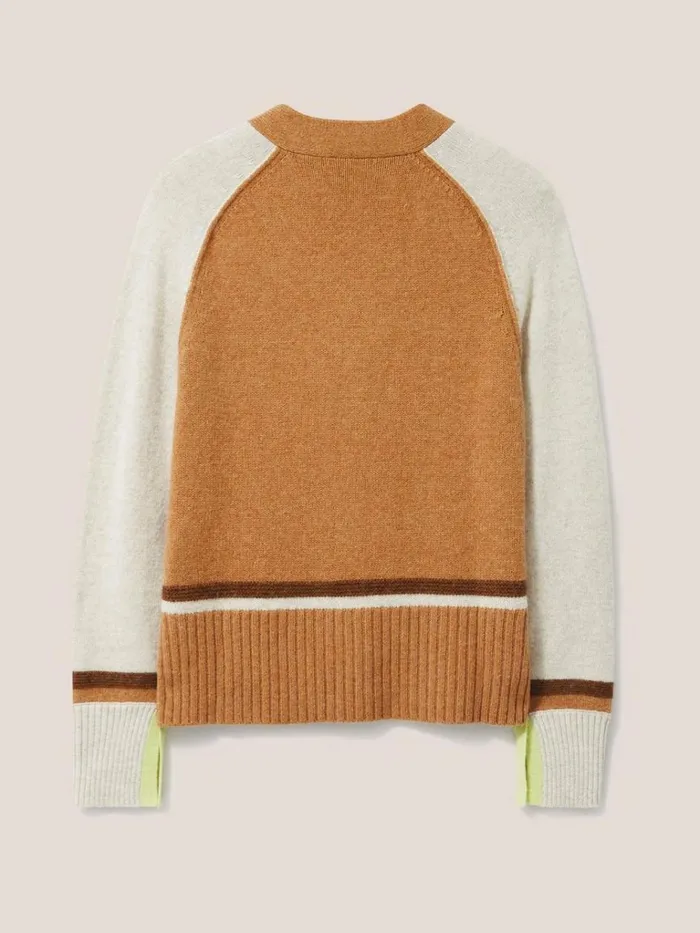 Women KNITWEAR White Stuff MARINA CARDI Brown Multi Women KNITWEAR White Stuff MARINA CARDI Brown Multi