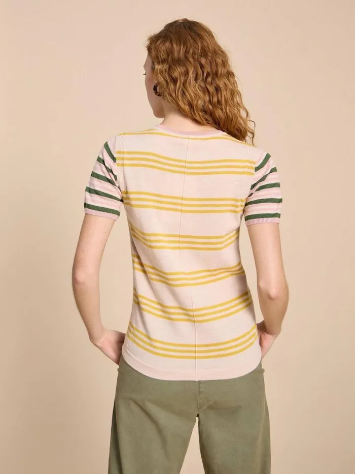 Women KNITWEAR White Stuff MERINO WOOL CREW TEE JUMPER Natural Multi Women KNITWEAR White Stuff MERINO WOOL CREW TEE JUMPER Natural Multi