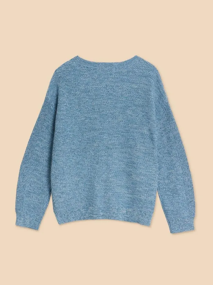 Women KNITWEAR White Stuff NORTHBANK CREW NECK JUMPER Mid Blue Women KNITWEAR White Stuff NORTHBANK CREW NECK JUMPER Mid Blue