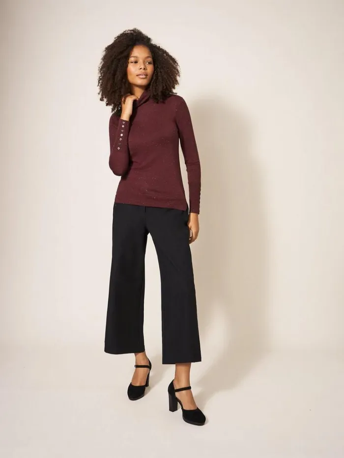 Women KNITWEAR White Stuff SPARKLE ROLL NECK JUMPER Dk Plum Women KNITWEAR White Stuff SPARKLE ROLL NECK JUMPER Dk Plum