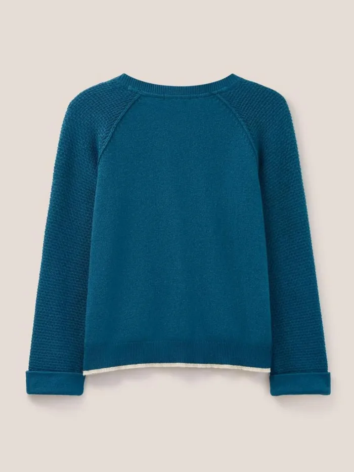Women KNITWEAR White Stuff TYNE CREW NECK JUMPER Dk Teal Women KNITWEAR White Stuff TYNE CREW NECK JUMPER Dk Teal