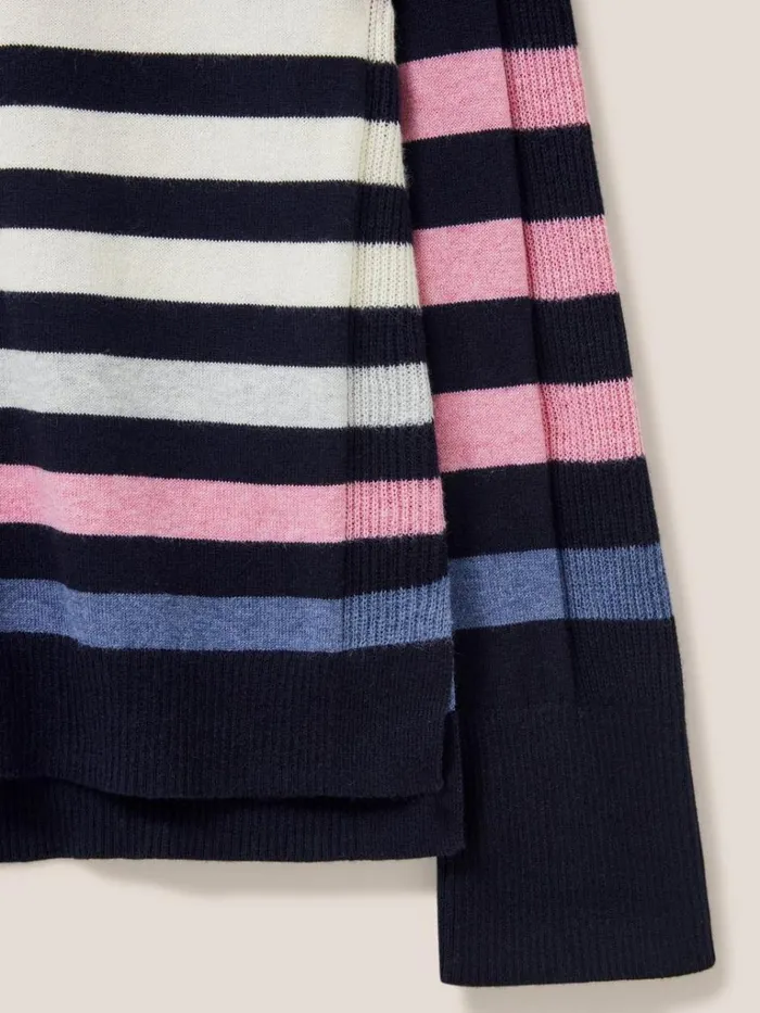 Women KNITWEAR White Stuff URBAN CASUAL JUMPER Navy Multi Women KNITWEAR White Stuff URBAN CASUAL JUMPER Navy Multi