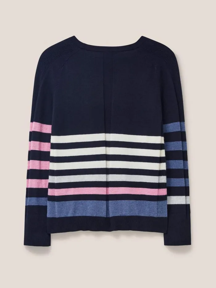 Women KNITWEAR White Stuff URBAN CASUAL JUMPER Navy Multi Women KNITWEAR White Stuff URBAN CASUAL JUMPER Navy Multi