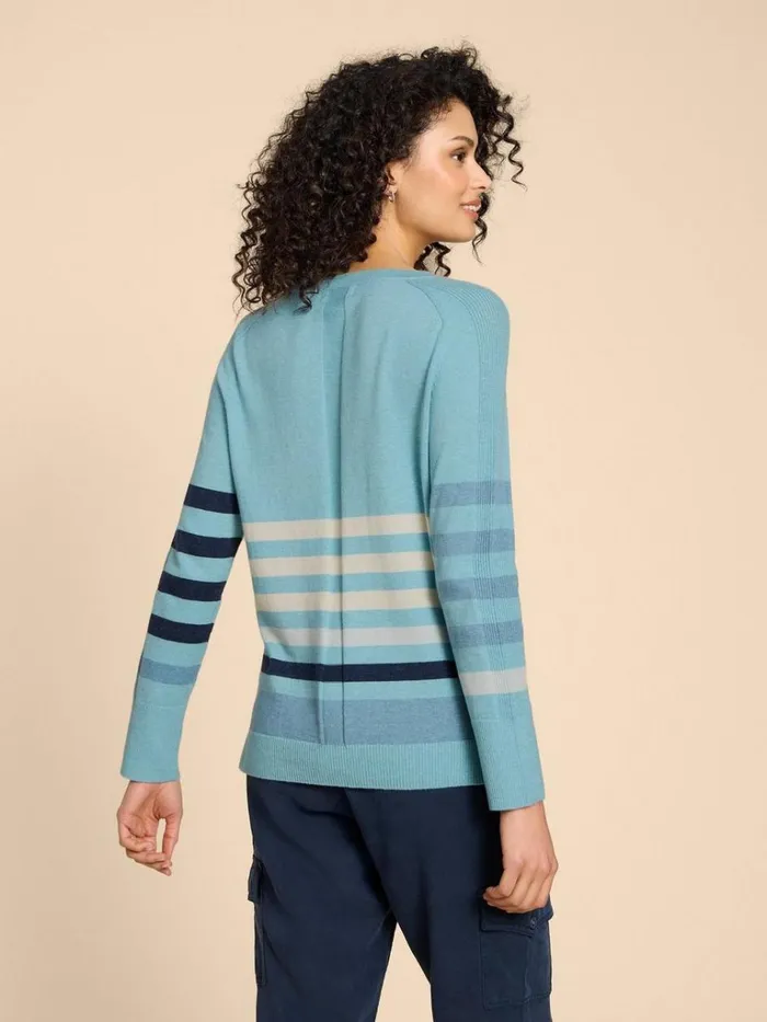 Women KNITWEAR White Stuff URBAN STRIPED JUMPER Blue Multi Women KNITWEAR White Stuff URBAN STRIPED JUMPER Blue Multi