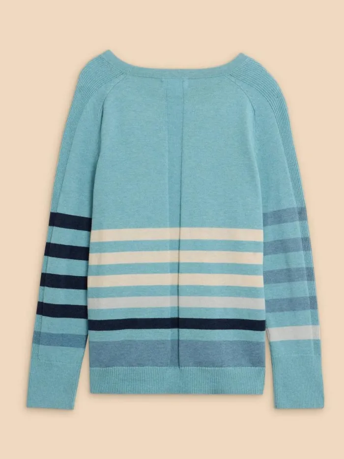 Women KNITWEAR White Stuff URBAN STRIPED JUMPER Blue Multi Women KNITWEAR White Stuff URBAN STRIPED JUMPER Blue Multi