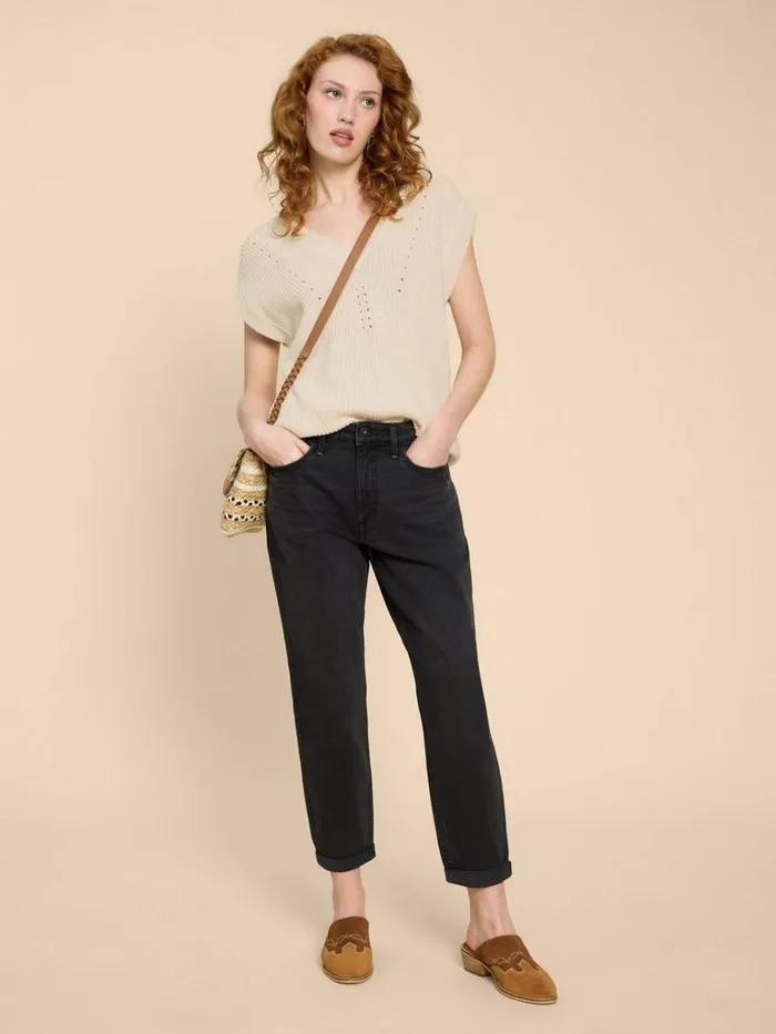 Women KNITWEAR White Stuff VANESSA V NECK TANK Natural White Women KNITWEAR White Stuff VANESSA V NECK TANK Natural White