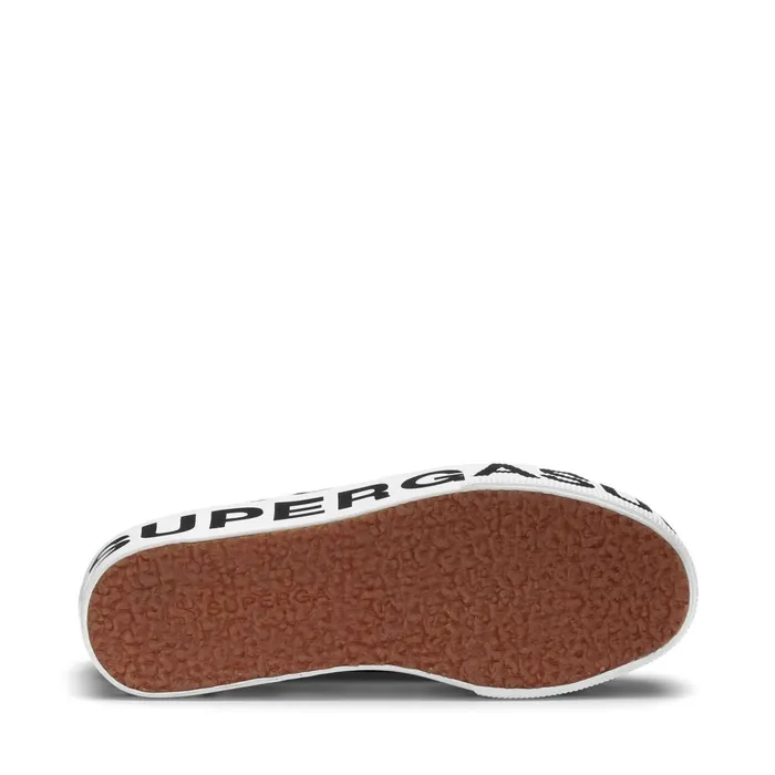 Women Lady Shoes Woman 2790 PLATFORM LETTERING Wedge BLACK Superga Platform