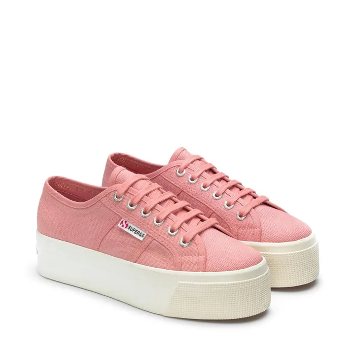 Women Lady Shoes Woman 2790 PLATFORM Wedge PINK DUSTYF AVORIO Superga Platform