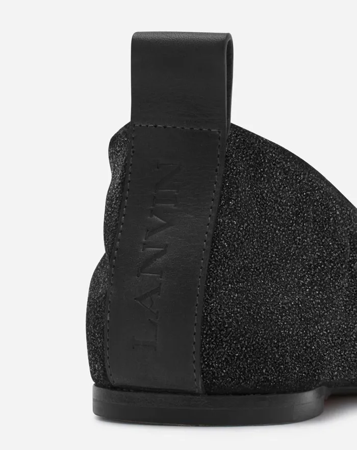 Women Lanvin Ballerinas The Glittery Suede Ballerina Flat Black Women Lanvin Ballerinas The Glittery Suede Ballerina Flat Black