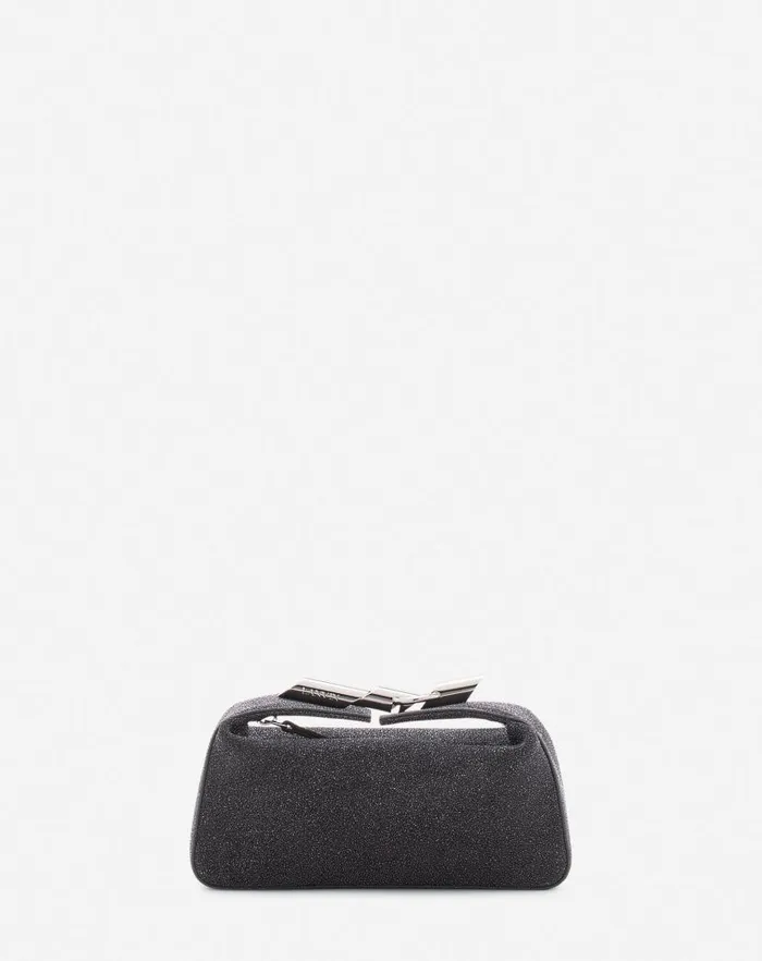 Women Lanvin Crossbody Bags and Shoulder Bags Haute Squence Clutch Bag In Suede Black