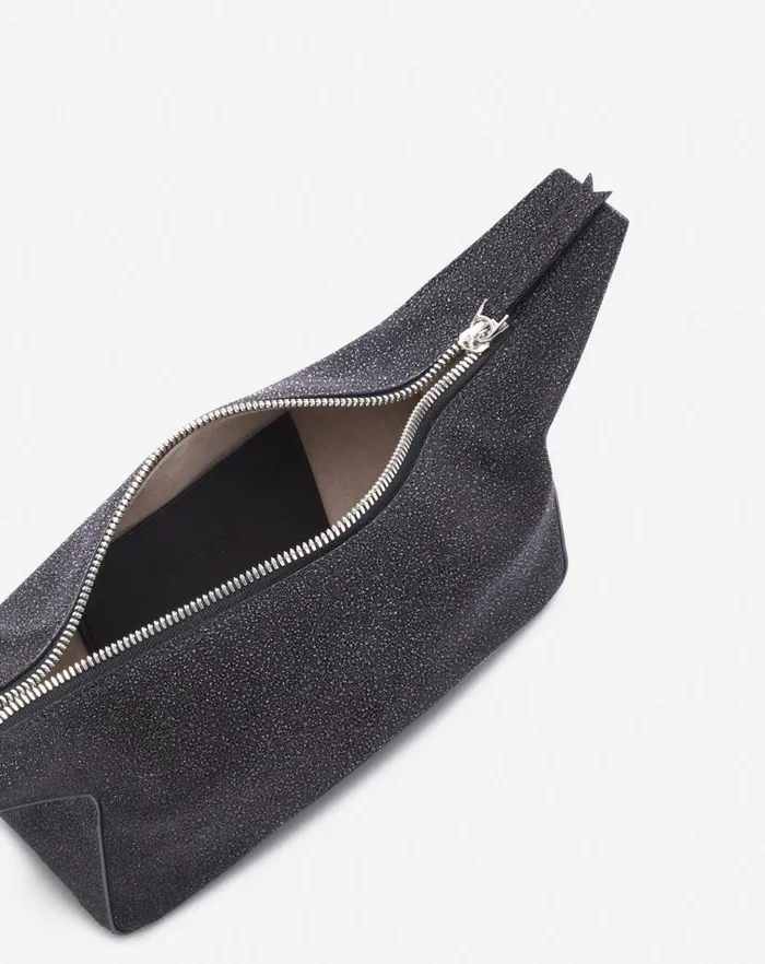 Women Lanvin Crossbody Bags and Shoulder Bags Haute Squence Clutch Bag In Suede Black Women Lanvin Crossbody Bags and Shoulder Bags Haute Squence Clutch Bag In Suede Black