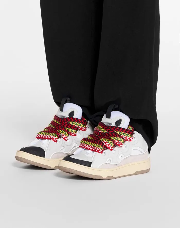 Women Lanvin Sneakers Leather Curb Sneakers White Women Lanvin Sneakers Leather Curb Sneakers White