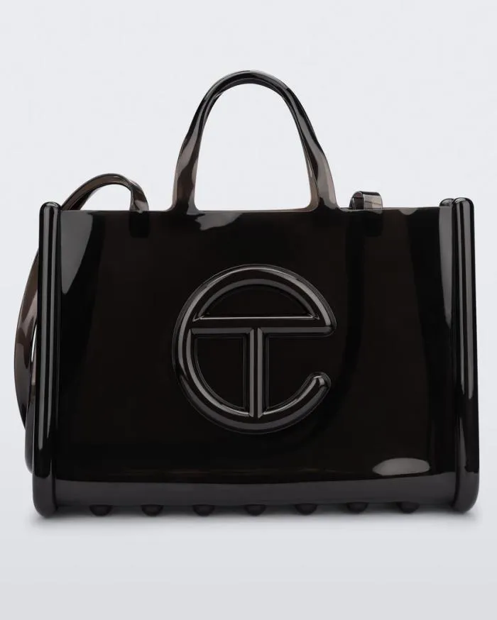 Women Large Jelly Shopper Black Melissa Handbags