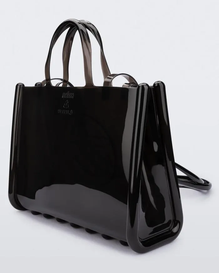 Women Large Jelly Shopper Black Melissa Handbags