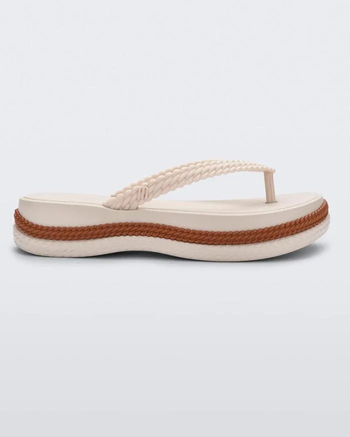 Women Leblon Beigebrown Melissa Flip Flops