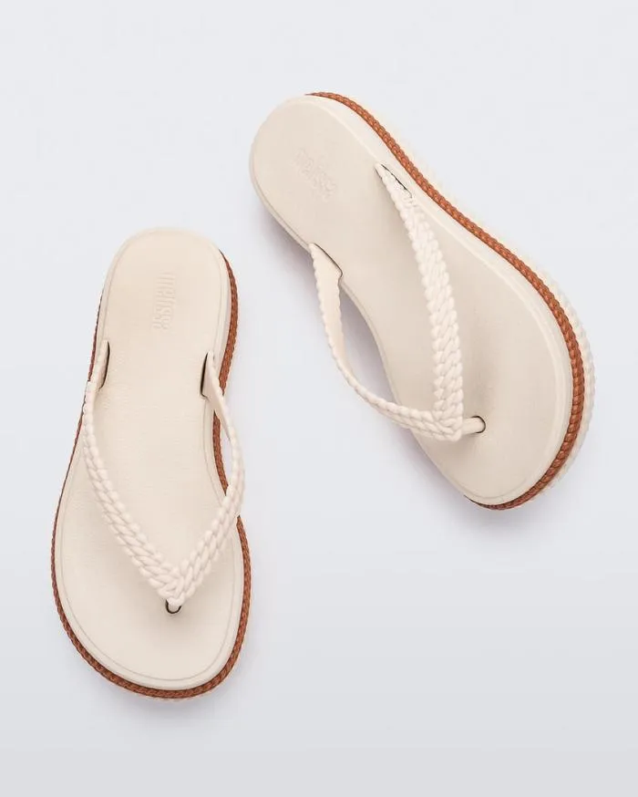 Women Leblon Beigebrown Melissa Flip Flops