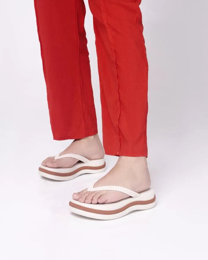 Women Leblon Beigebrown Melissa Flip Flops